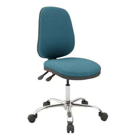 High Back Operators Chair - Chrome - No Arms - Abide FL829